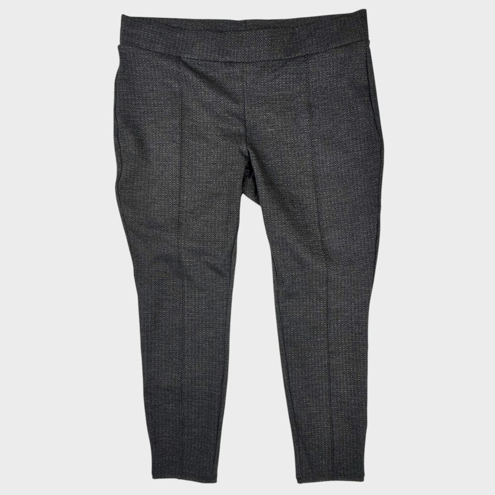 Time and Tru XXL 20 Pull On Ankle Pants Rayon Polyester Spandex Black